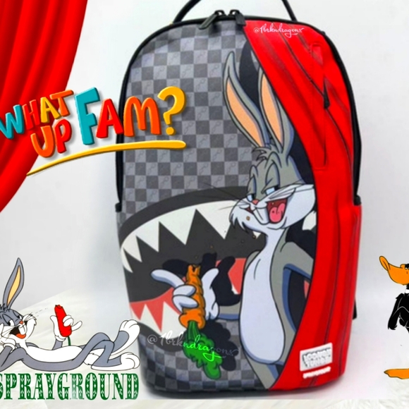 Sprayground Bugs Bunny Backpack NWT Curtains Bugs Limited Edition Backpack